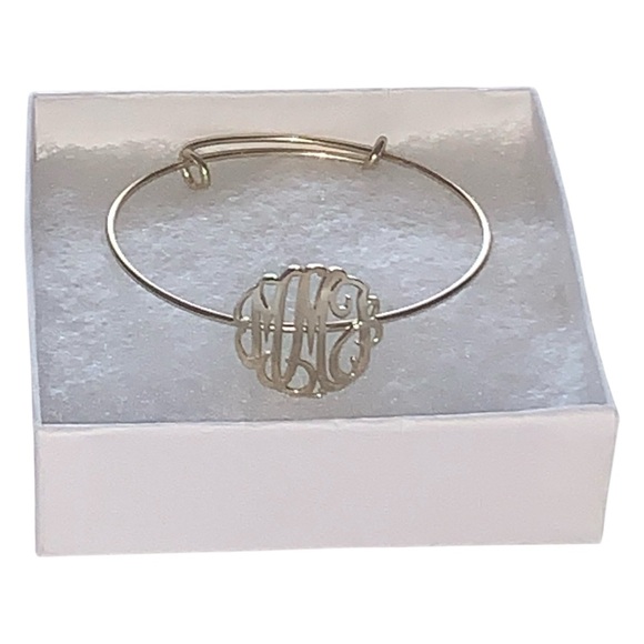 Chic 14k Gold Plated Monogram Bracelet - Picture 1 of 4